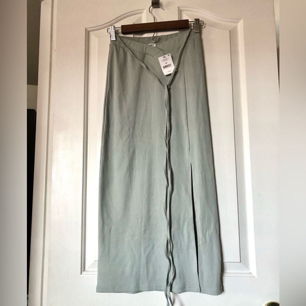 NWT Cotton On Sage Green Maxi Wrap Skirt